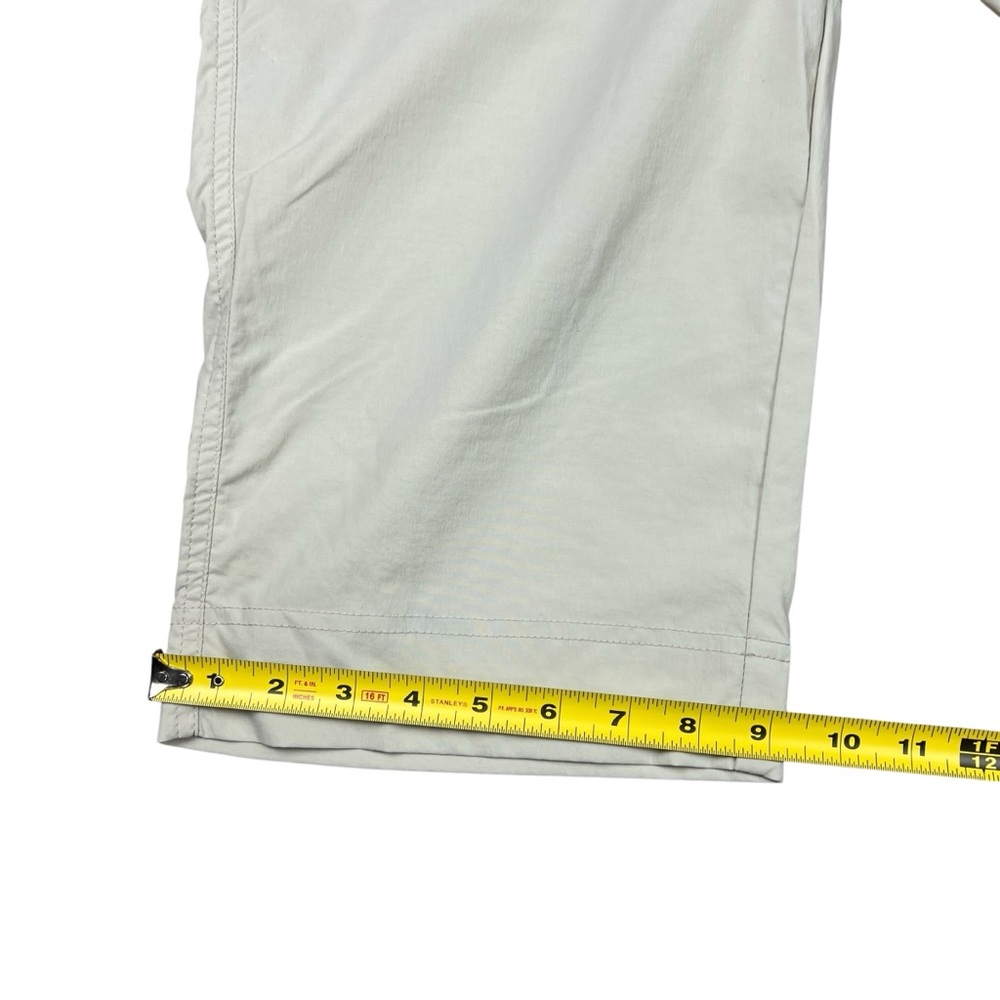 PrAna Shorts Women’s Medium Bermuda Outdoor Hiking Beige Khaki Pull Up Stretch - Picture 11 of 11